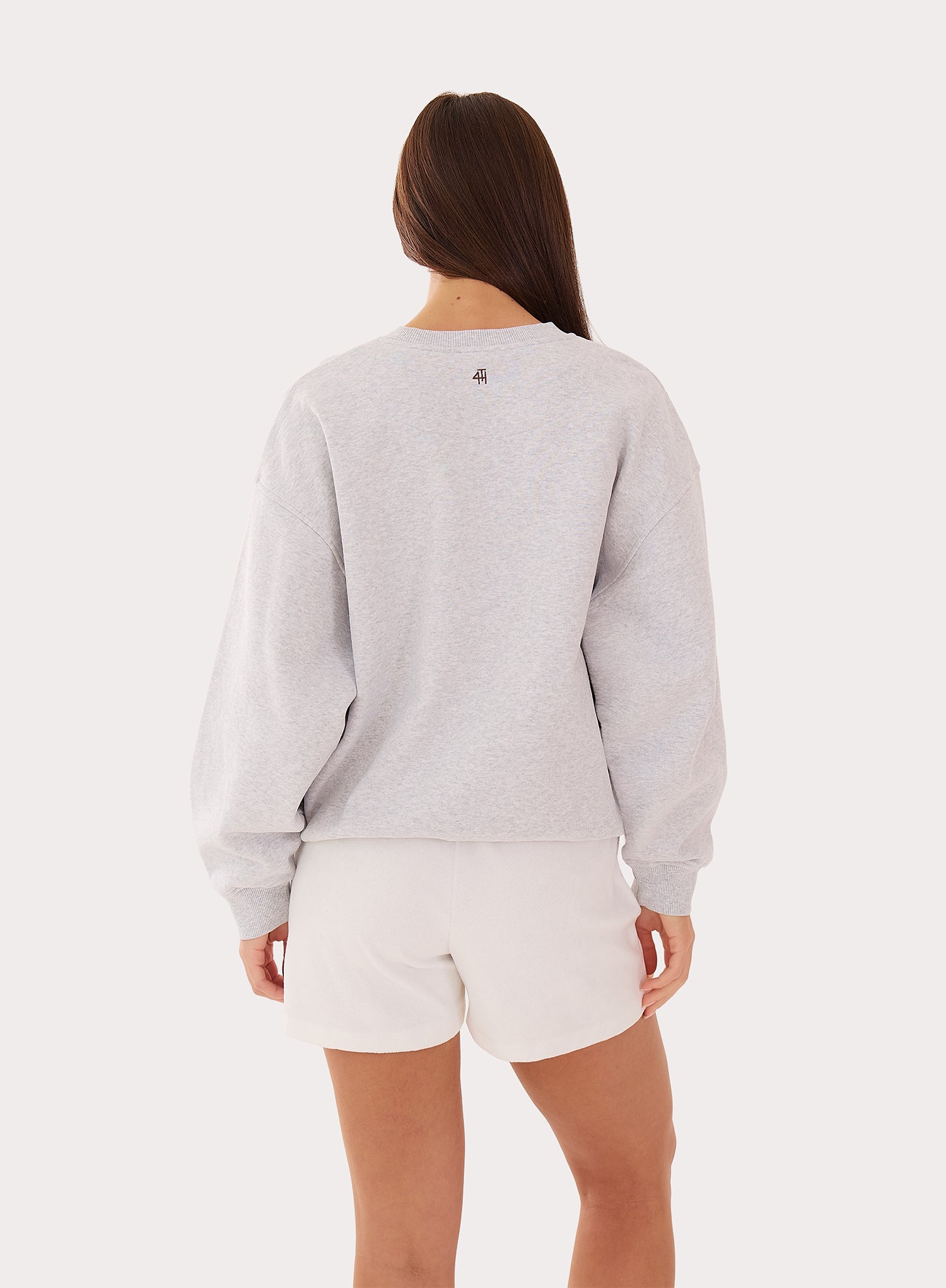 Light Grey Fourth Script Slogan Sweatshirt